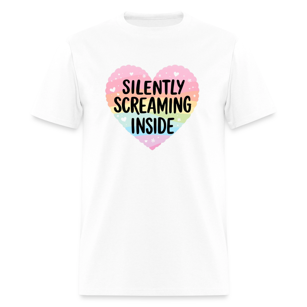 Silently Screaming Unisex Play Tee - white
