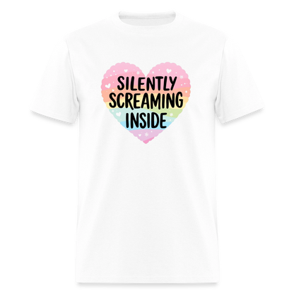 Silently Screaming Unisex Play Tee - white