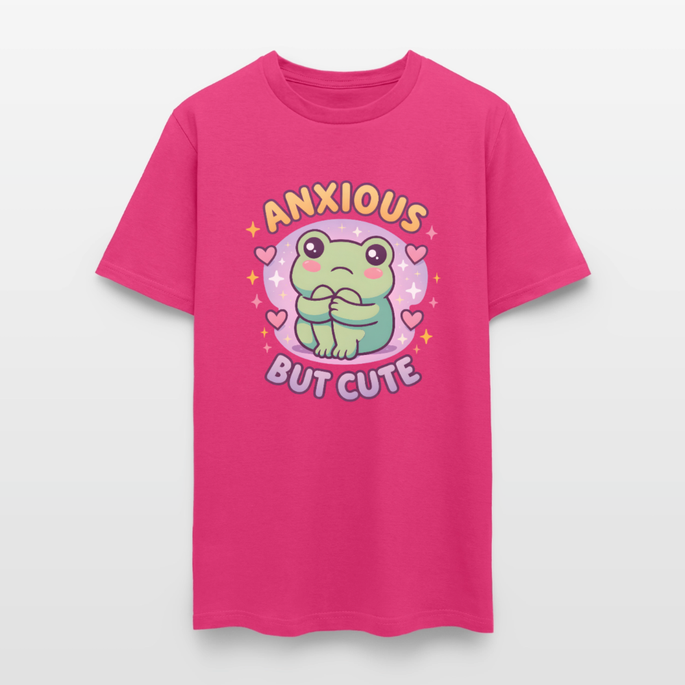 Anxious But Cute Unisex Play Tee - fuchsia
