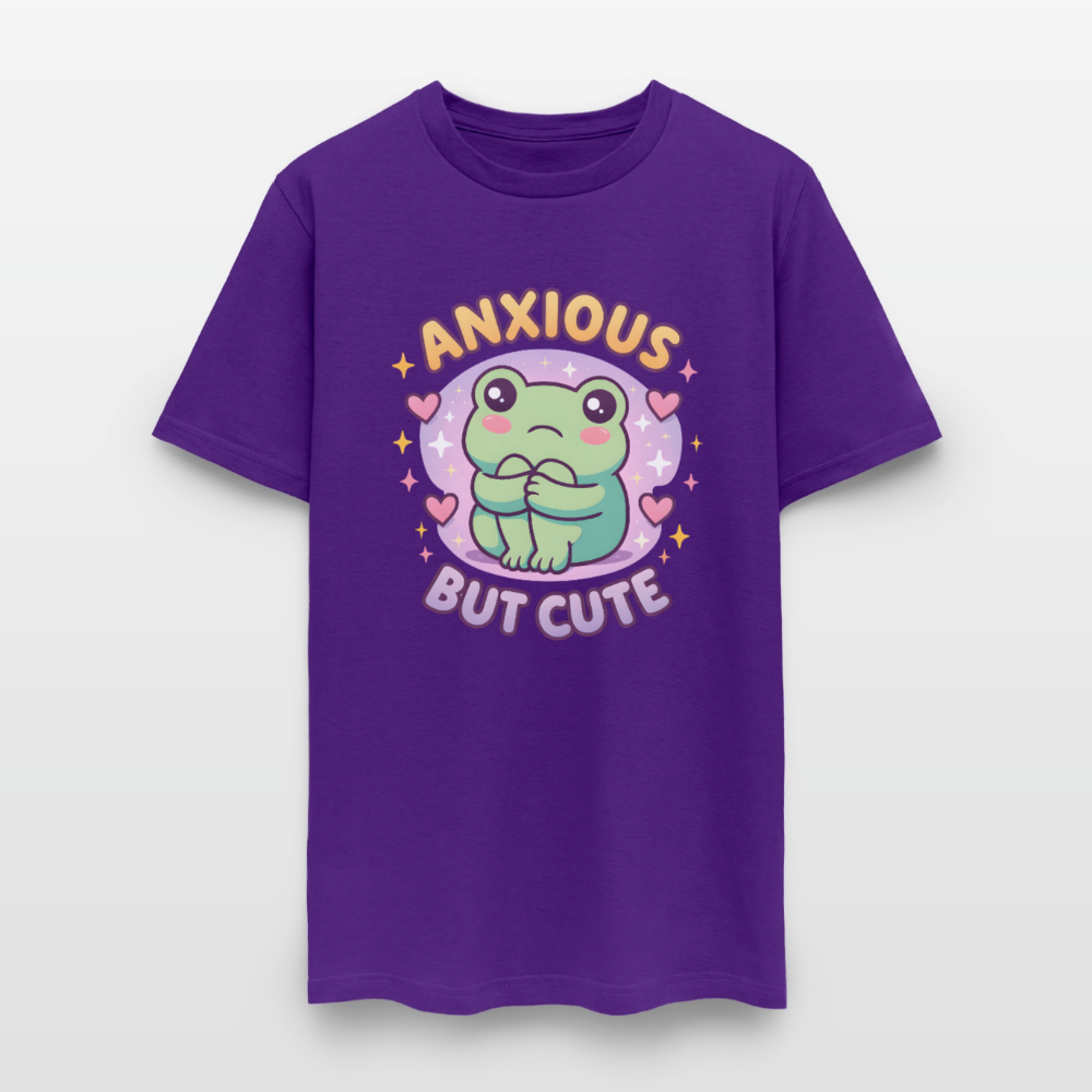 Anxious But Cute Unisex Play Tee - purple