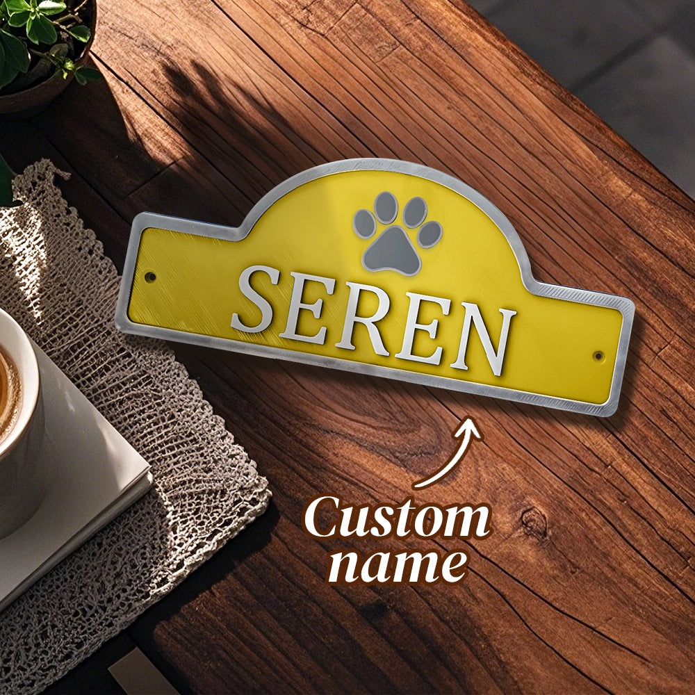 Personalized 3D PetPlay Door Sign - Puppy's Aesthetics