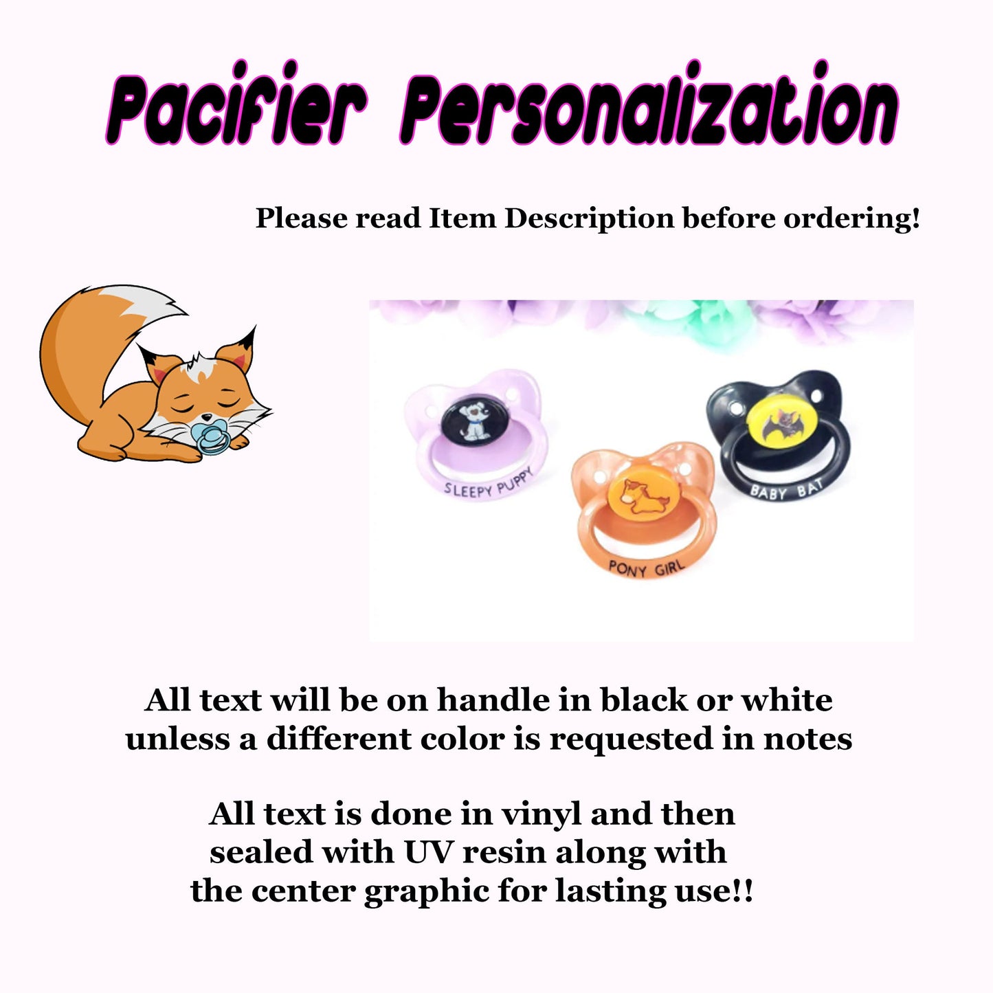 Nine Tailed Fox Adult Pacifier