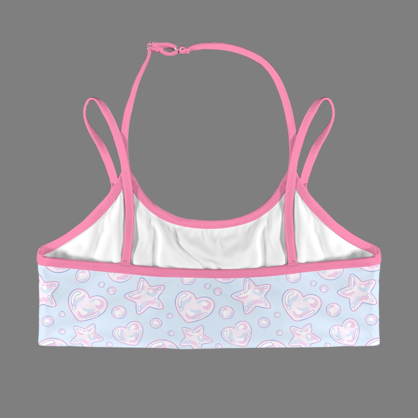 Kawaii Bubbles Double Strap Sports Bra
