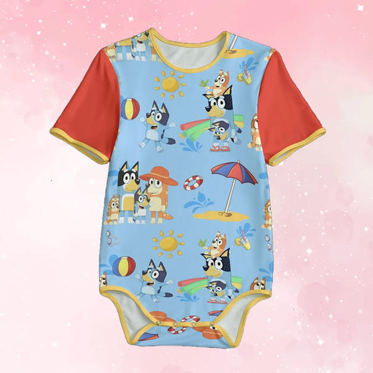 Summer Bluey Adult Unisex Onesie - Image #1