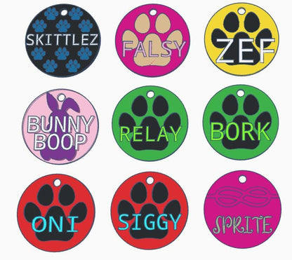 🐾 High Tech: 3D Printed Puppy Paw Name Badges (Includes NFC Chip)