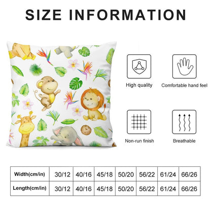 Safari Plush Pillowcase Set (4)