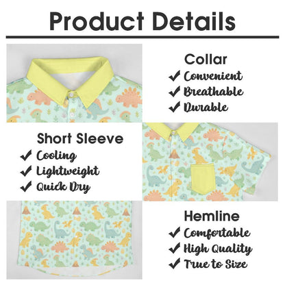Dino Dreamland Short Sleeve Button Play Shirt