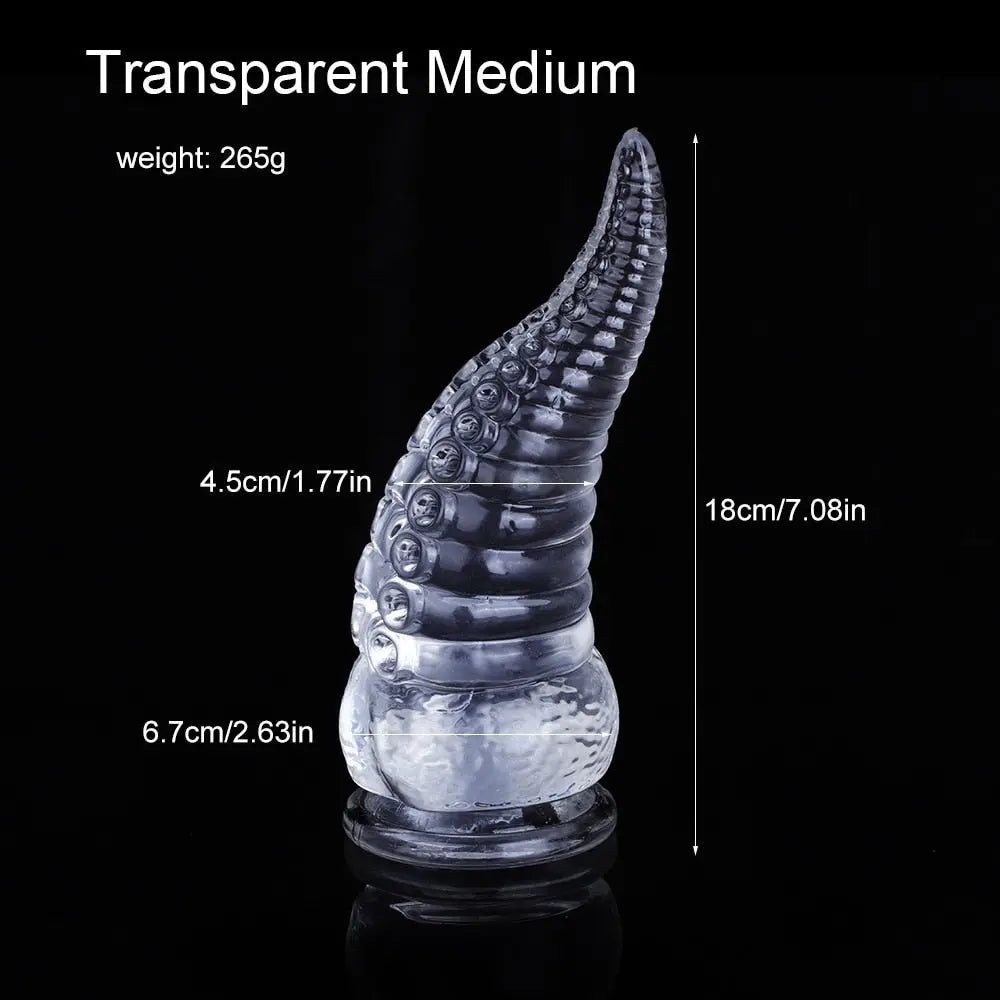 Large Silicone Tentacle Dildo (Colors) TPE Transparent M