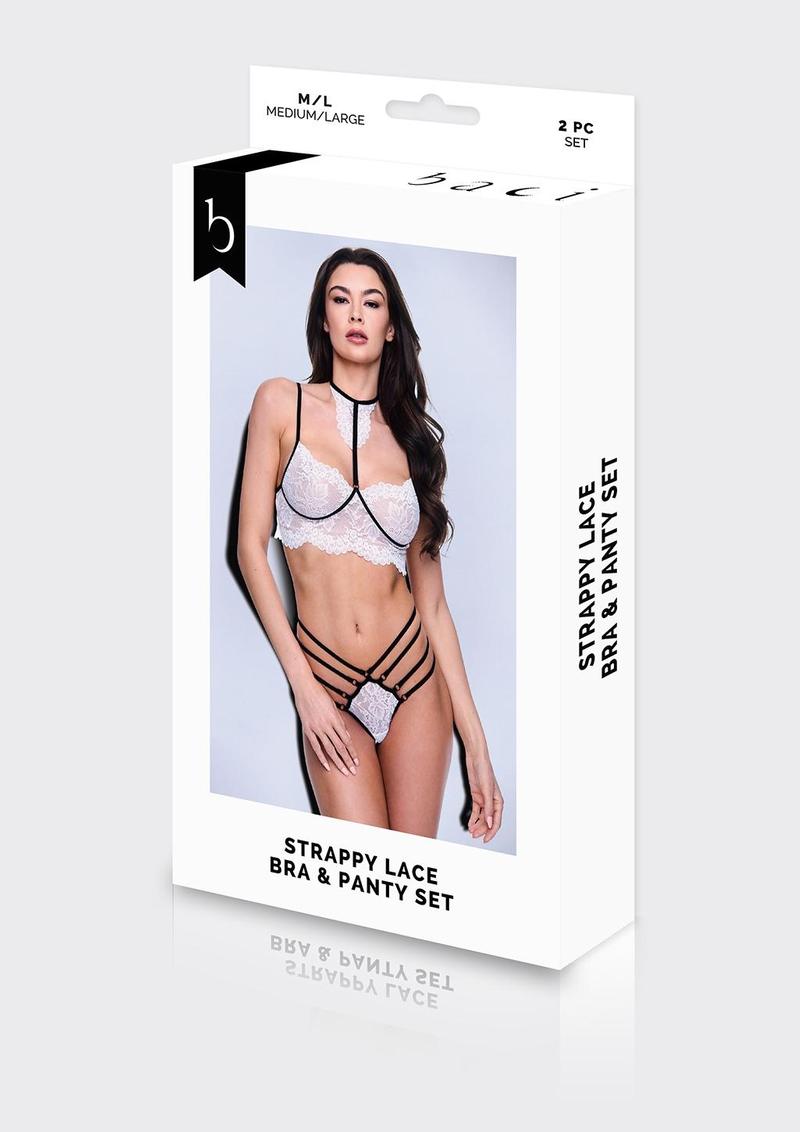 2 Pc Strappy Lace Bra and Panty
