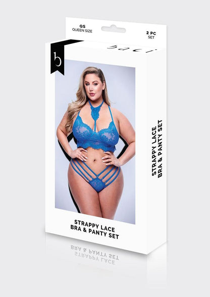 2 Pc Strappy Lace Bra and Panty