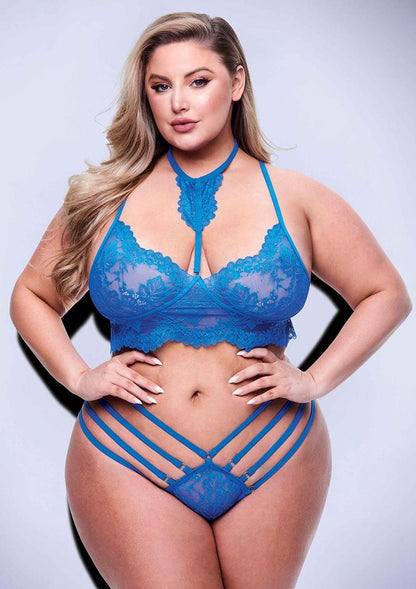 2 Pc Strappy Lace Bra and Panty