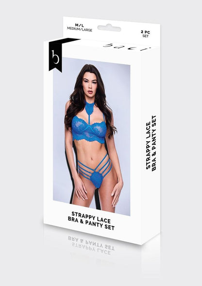 2 Pc Strappy Lace Bra and Panty