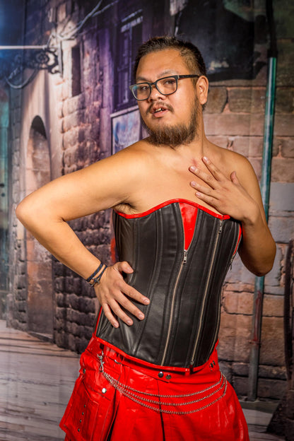 Zippered Leather Corset by The Otter and The Fox