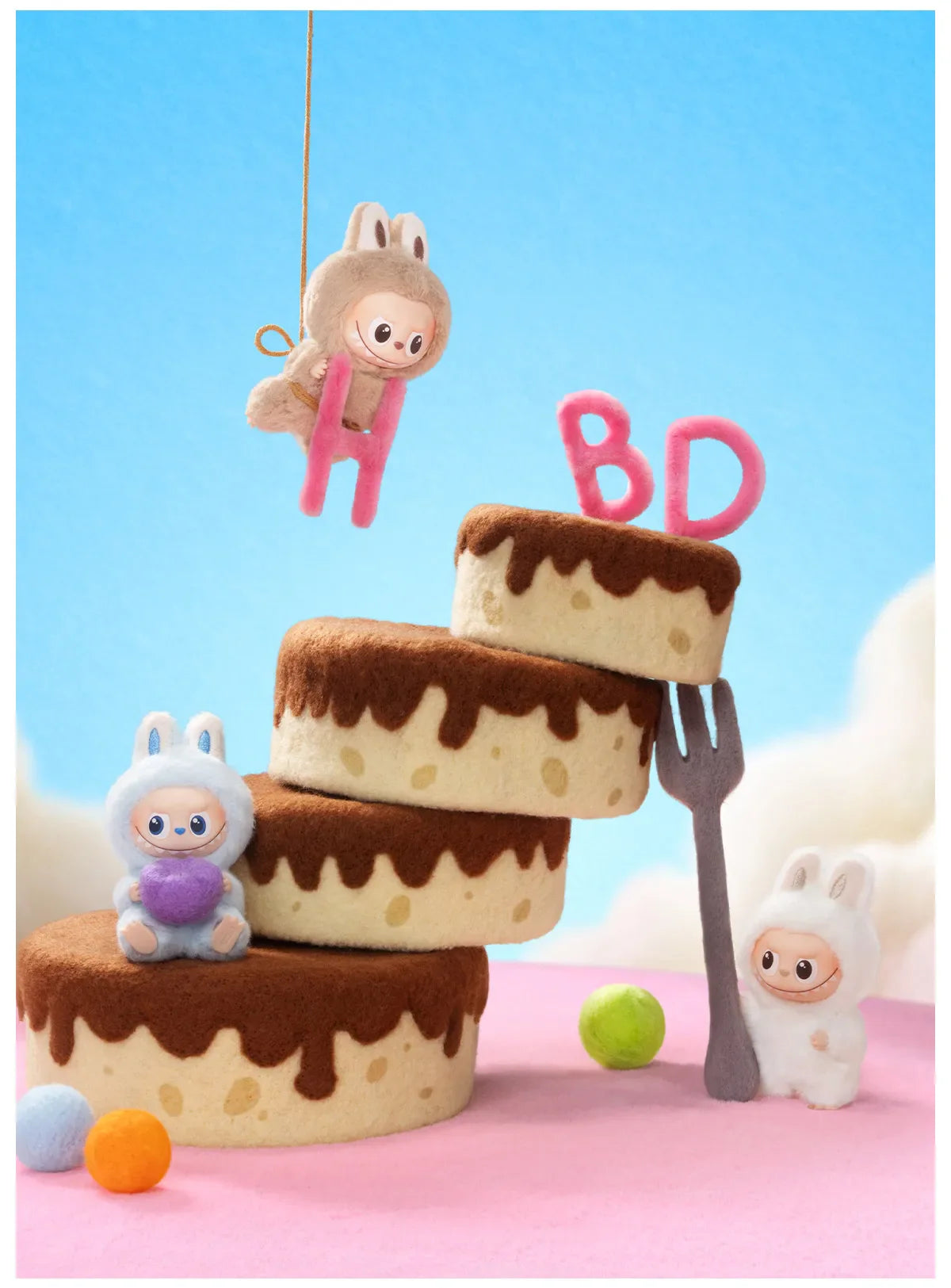 Pop Mart Labubu Pin for Love Series Blind Box (N-Z) Blue