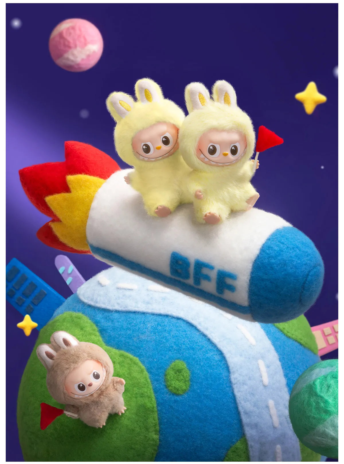 Pop Mart Labubu Pin for Love Series Blind Box (N-Z) Blue