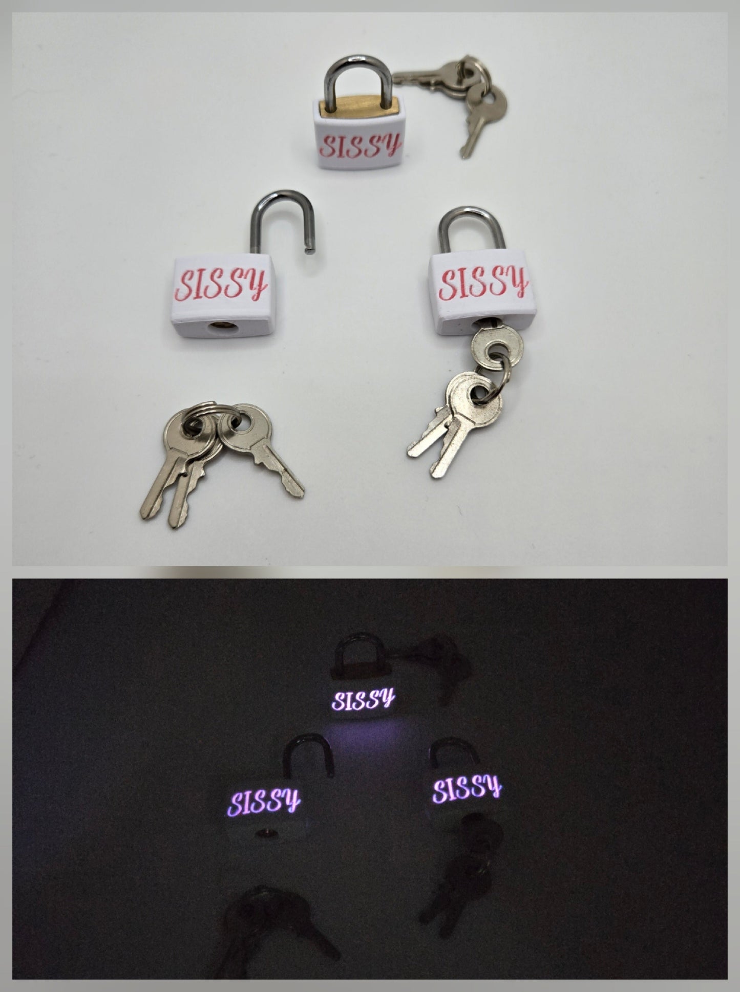 Small Lock & Cover – Custom Kink Collar Lock, Keyed Alike Options, Glow & Pride Styles