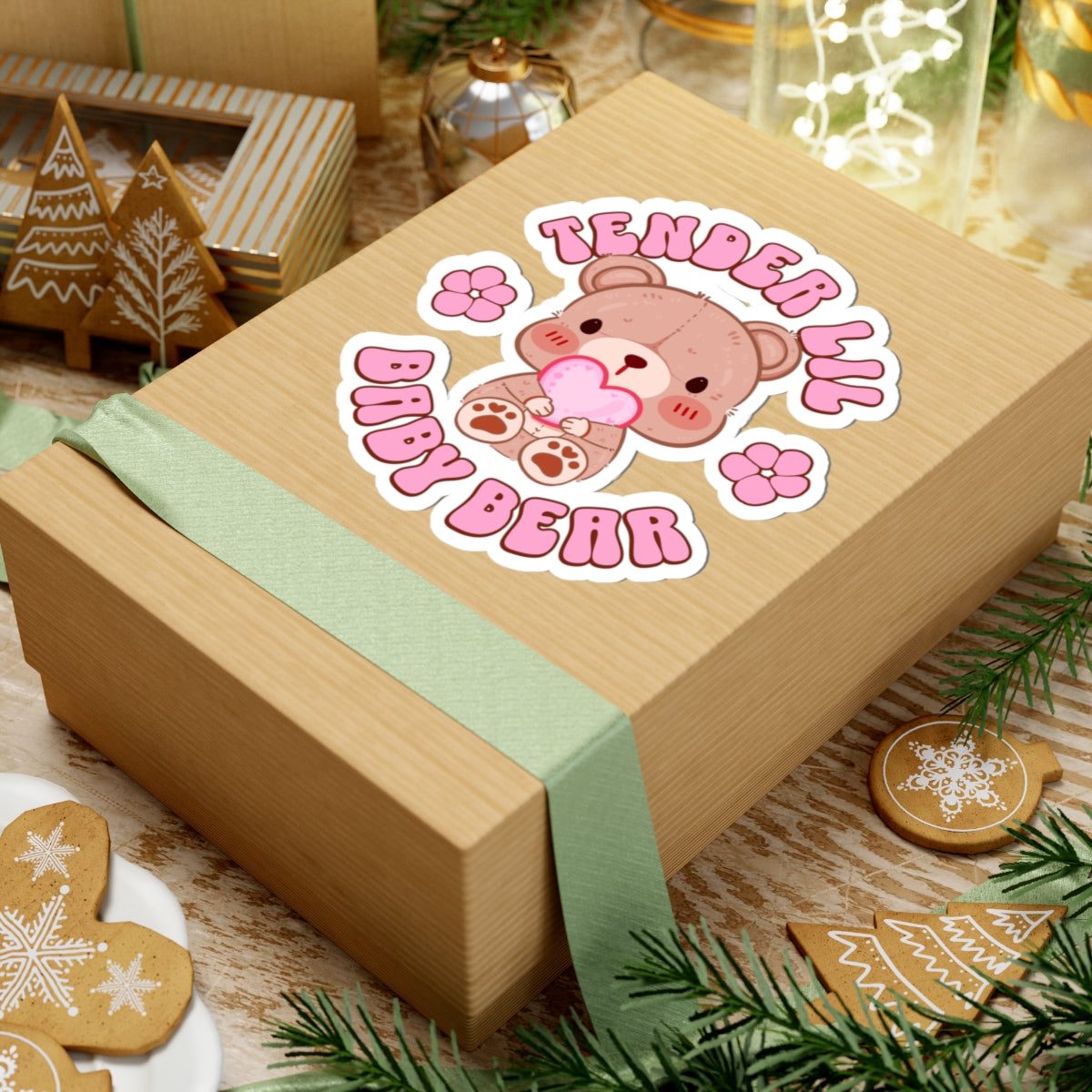 Tender Lil Baby Bear Kiss-Cut Sticker - Puppy's Aesthetics