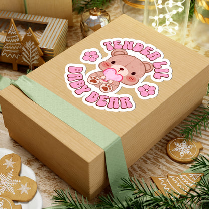 Tender Lil Baby Bear Kiss-Cut Sticker - Puppy's Aesthetics