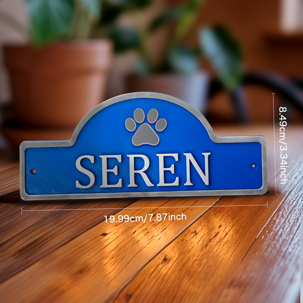Personalized 3D PetPlay Door Sign - Puppy's Aesthetics