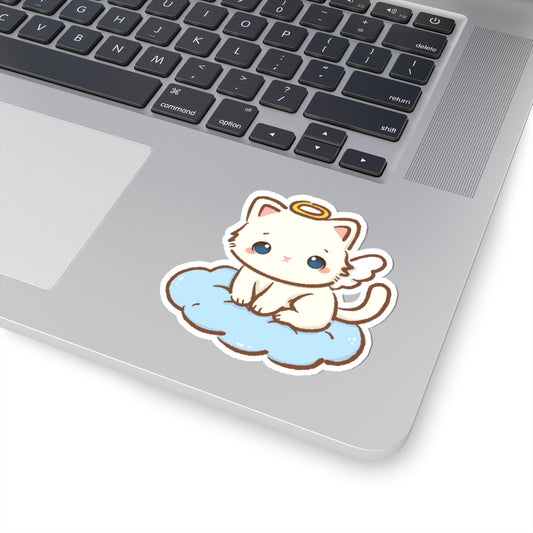 Kawaii Angel Kitty Kiss-Cut Sticker - Puppy's Aesthetics