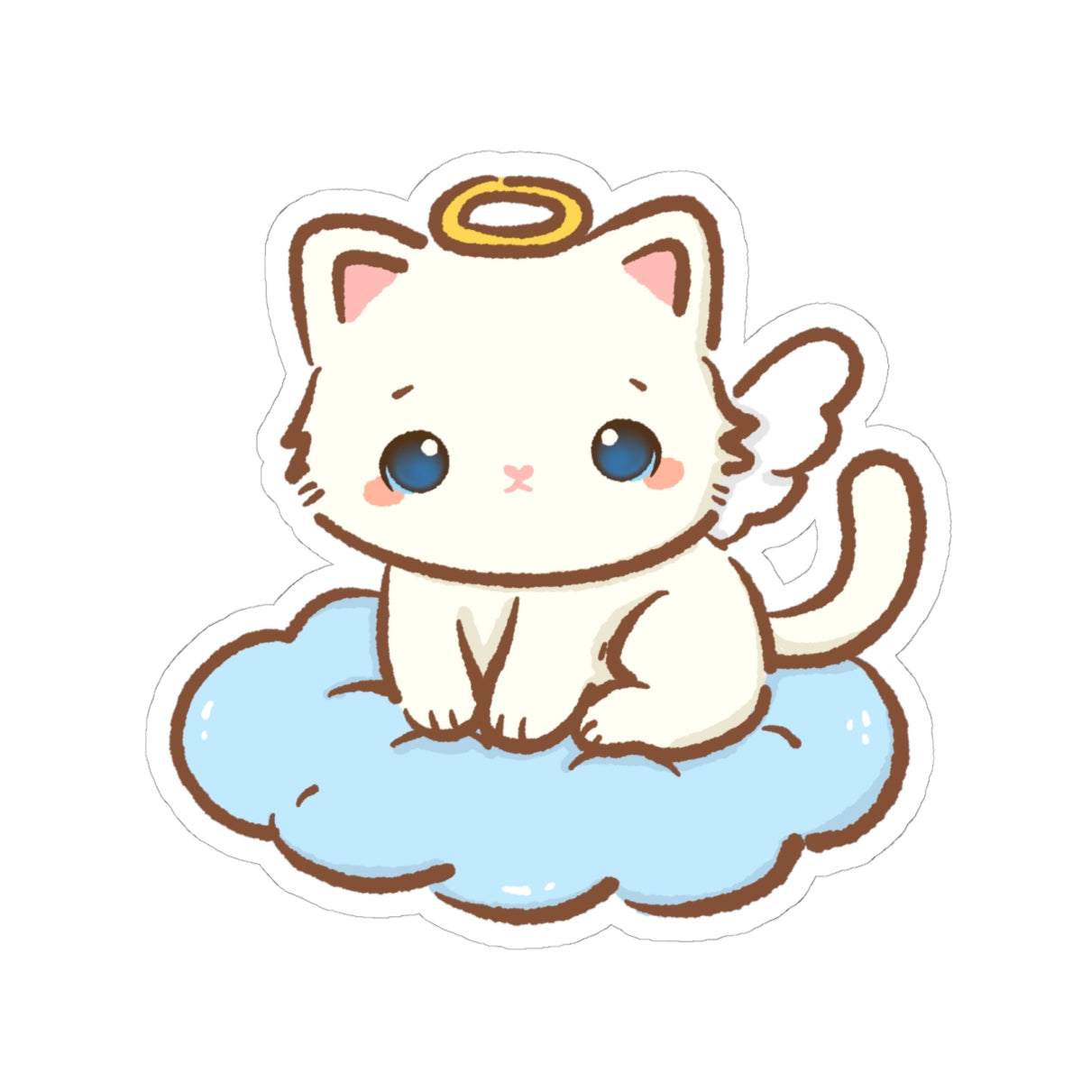 Kawaii Angel Kitty Kiss-Cut Sticker - Puppy's Aesthetics