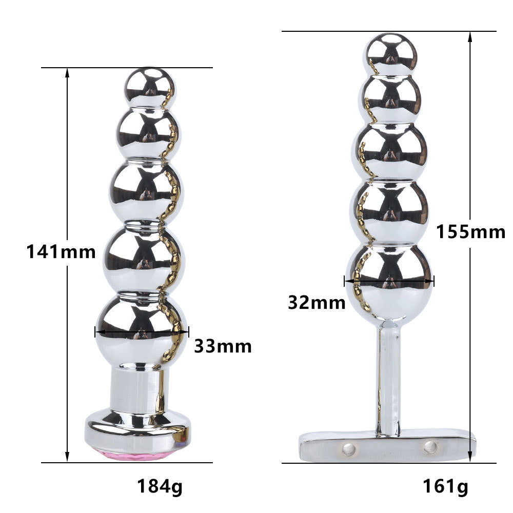 Luxe Glide Anal Bead Plug – Smooth Metal Pleasure Toy