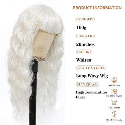 White Wig with Air Bangs