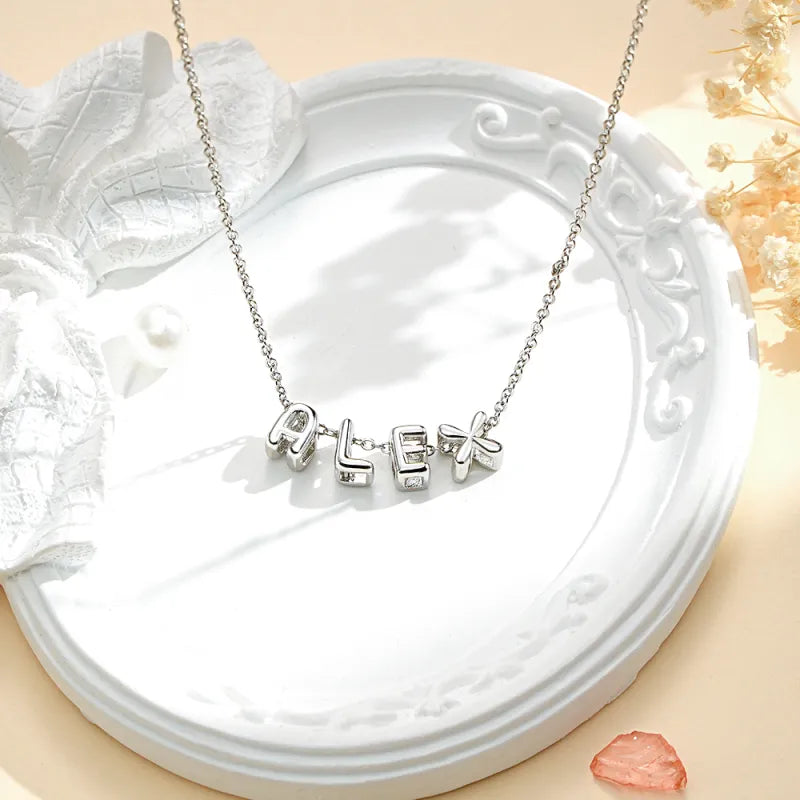 Bubble Love 3D Name Necklace