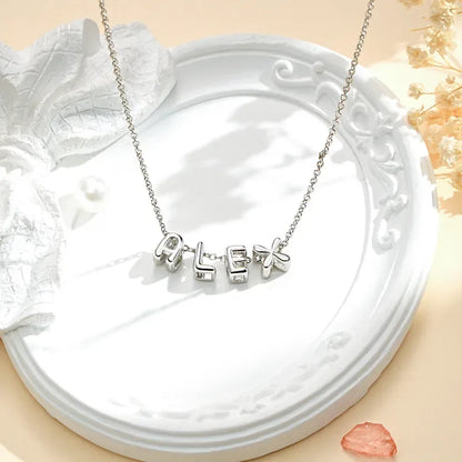 Bubble Love 3D Name Necklace - Puppy's Aesthetics