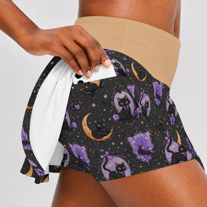 Midnight Familiar Pleated Skort