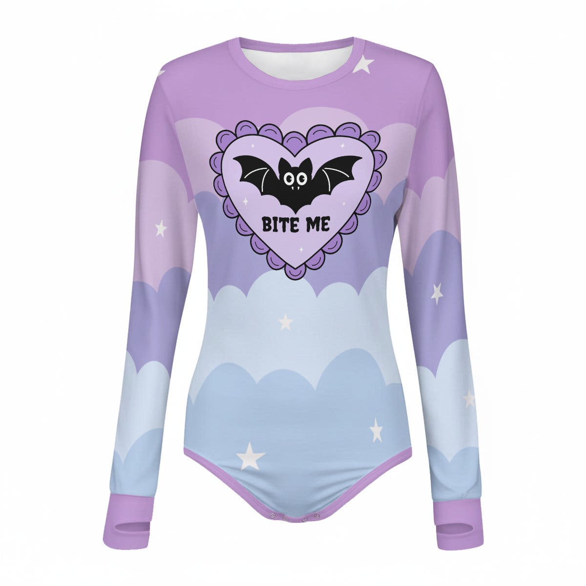 Bite Me Bat Heart Long Sleeve CuddleSuit