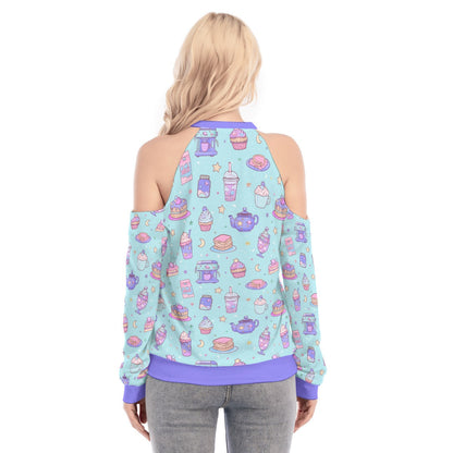 Dreamy Desserts Cold Shoulder Light Sweatshirt