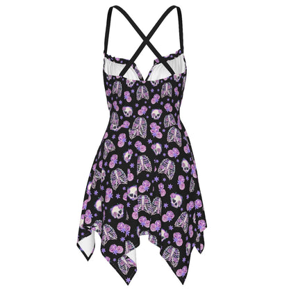 Bones & Roses Pastel Flutter Dress