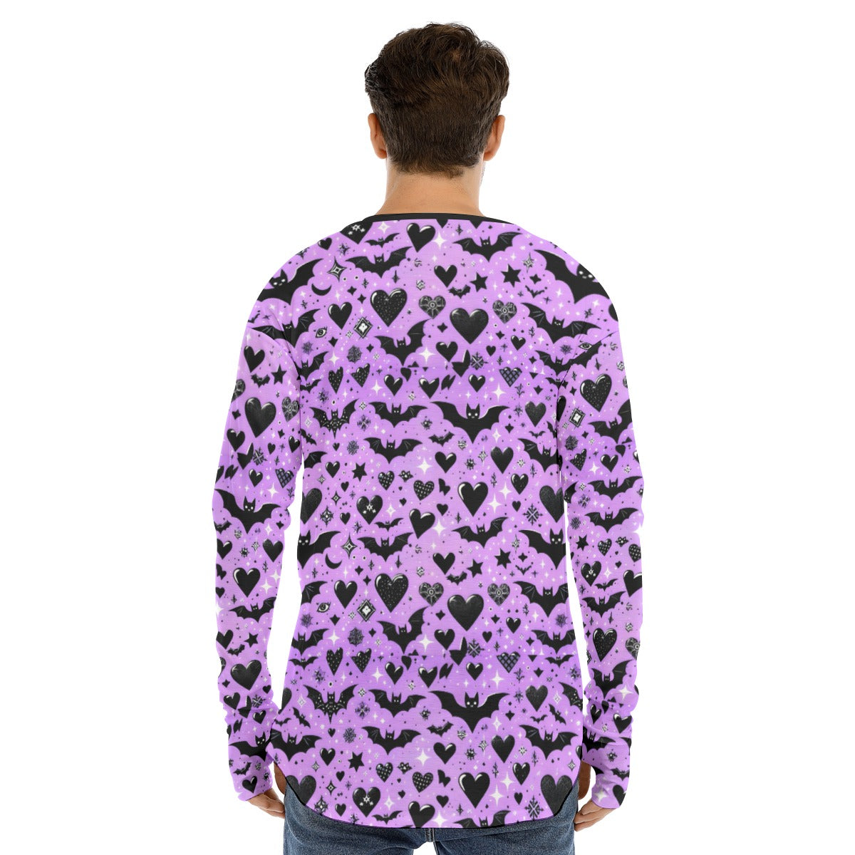 Batty Hearts Fingerless Long Sleeve Tee