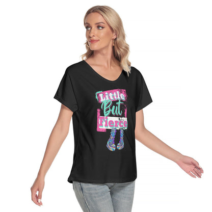 Little But Fierce V-Neck Play Tee