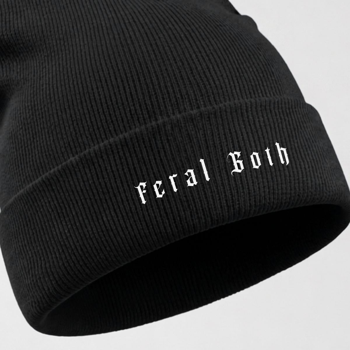 Feral Goth Embroidered Beanie