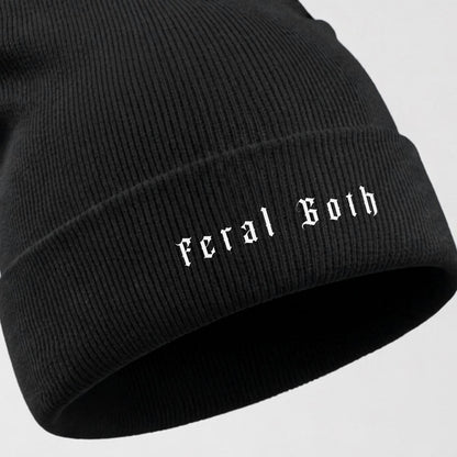 Feral Goth Embroidered Beanie