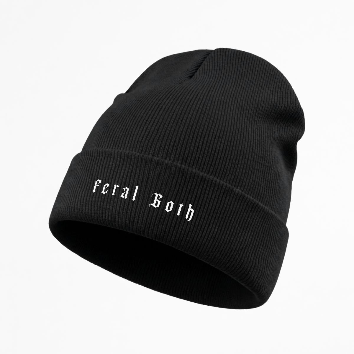Feral Goth Embroidered Beanie