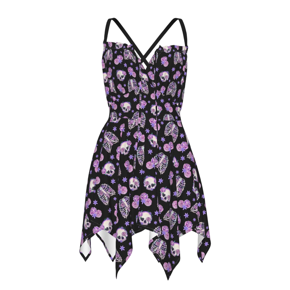 Bones & Roses Pastel Flutter Dress