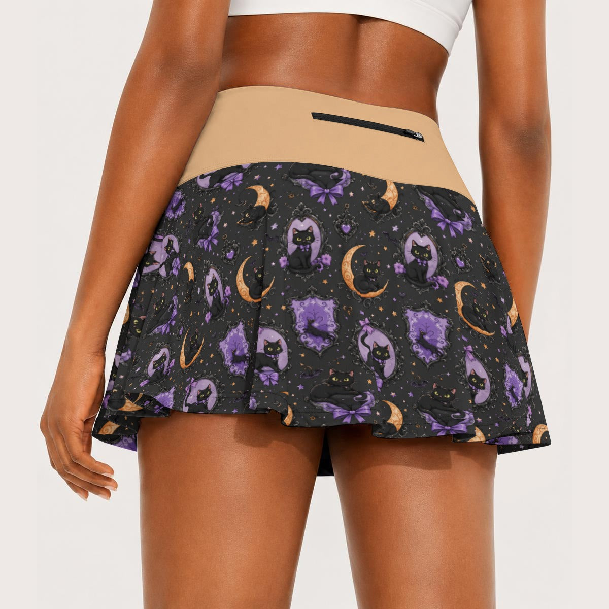 Midnight Familiar Pleated Skort