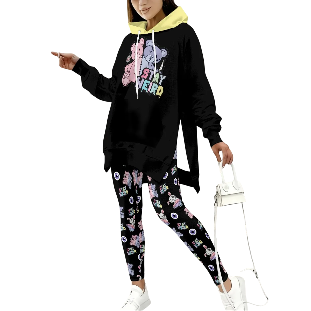 Stay Weird Soft Stretch Hoodie Set