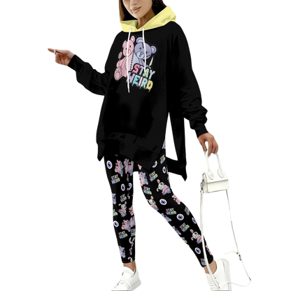 Stay Weird Soft Stretch Hoodie Set