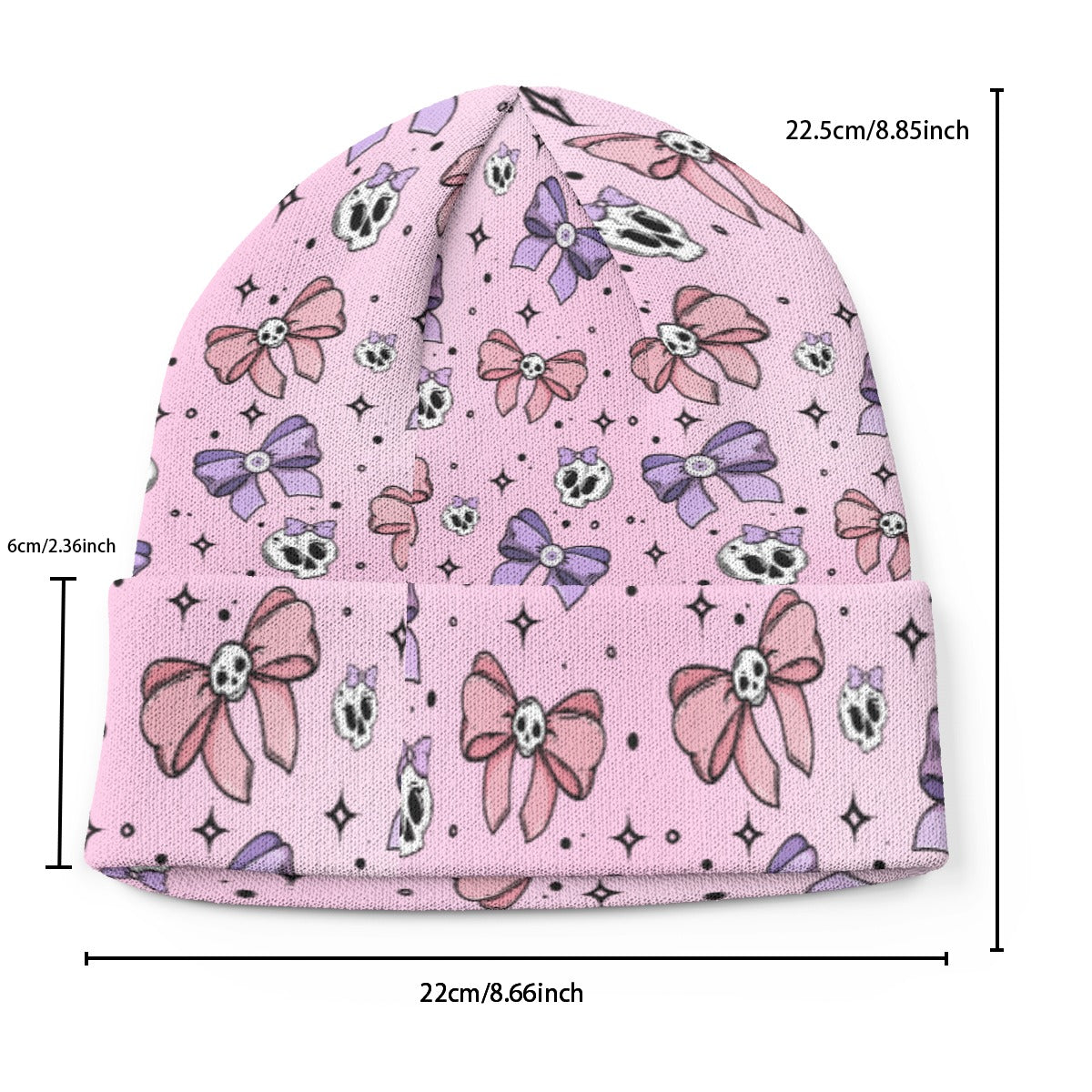 Bows & Bones Knit Beanie