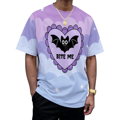 Bite Me Bat Heart Play Tee