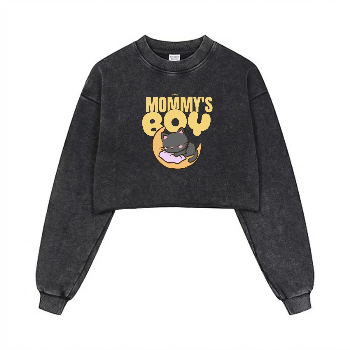 Mommy's Boy Cropped Cotton Hoodie