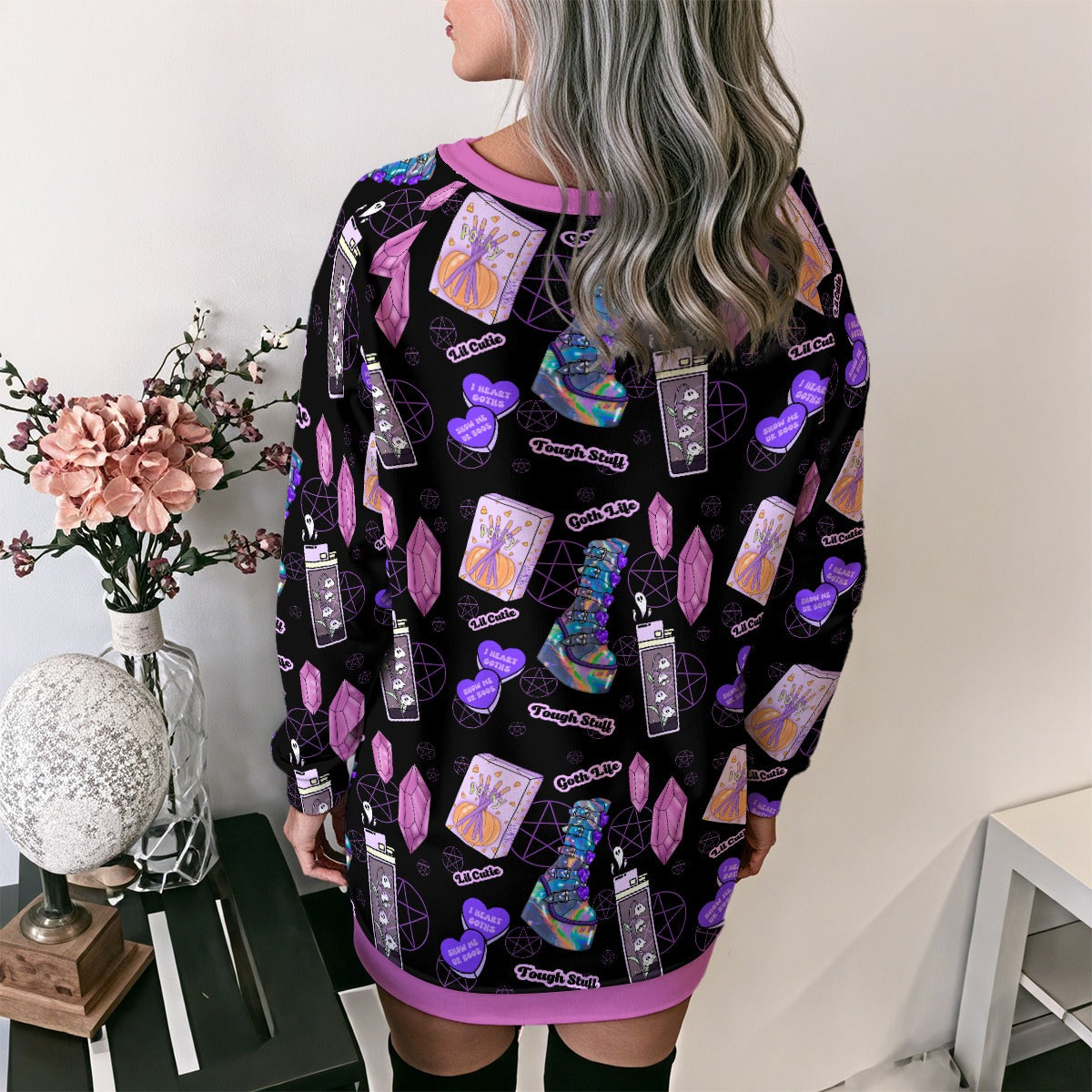 Spellbound Brat Lace-Up SweaterDress