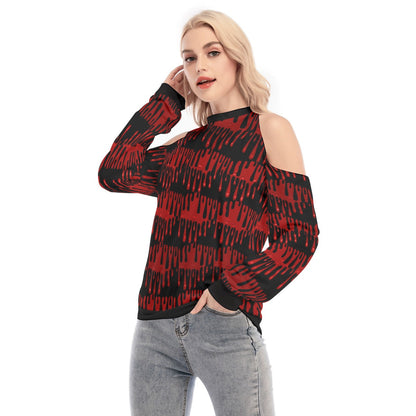 Blood Moon Cold Shoulder Light Sweatshirt