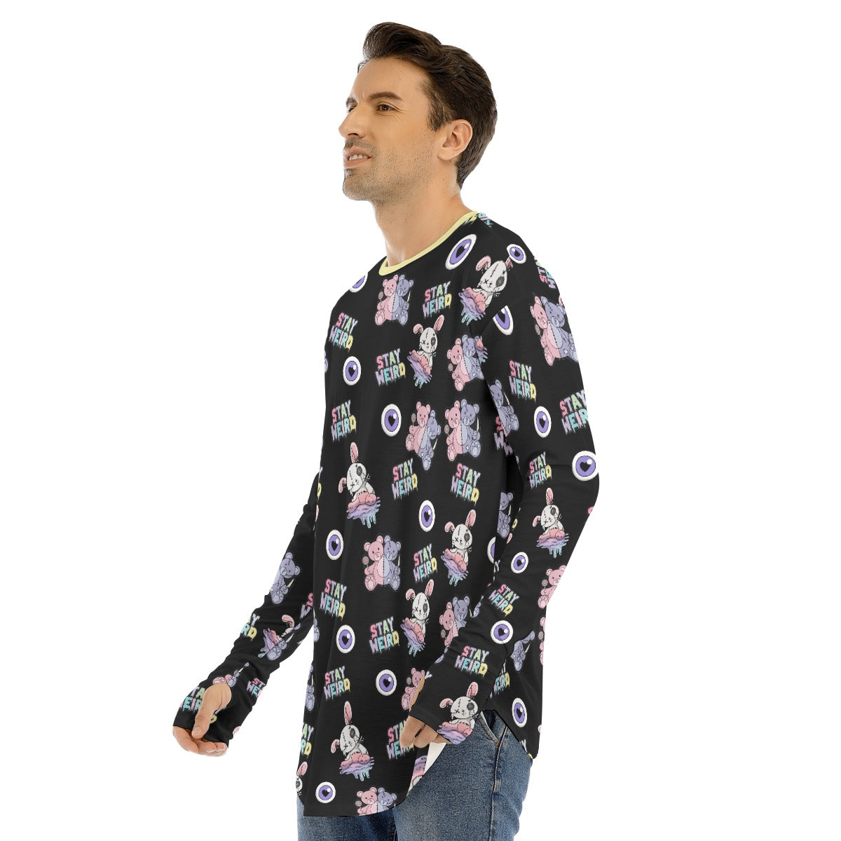 Stay Weird Plushies Fingerless Long Sleeve Tee