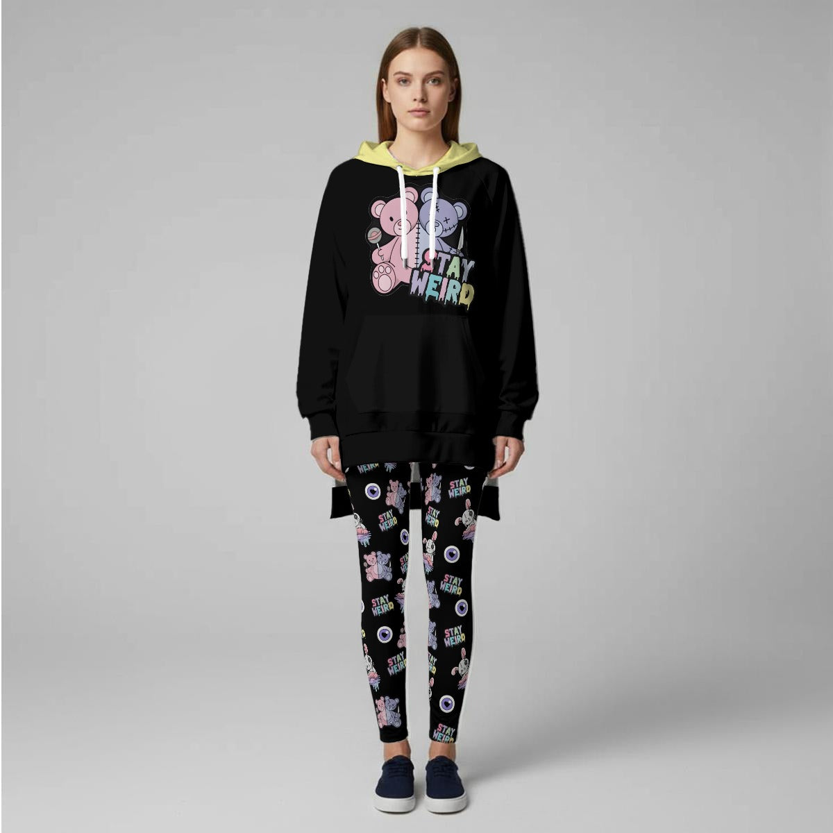 Stay Weird Soft Stretch Hoodie Set