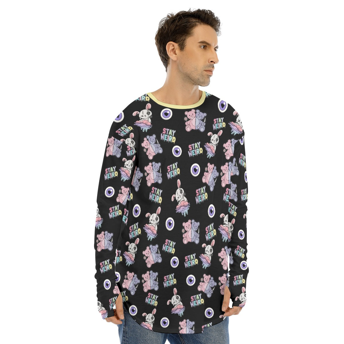 Stay Weird Plushies Fingerless Long Sleeve Tee